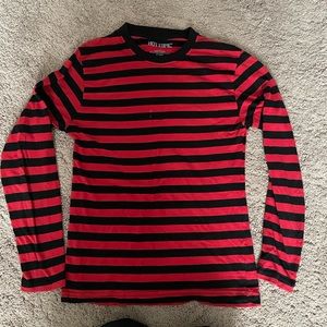 Red and Black Striped Long Sleeve